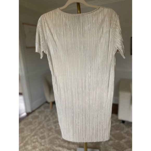 Forever 21 Metallic Mini Dress Champagne Glam Party Wedding Baddie 90s Y2K - Picture 3 of 6